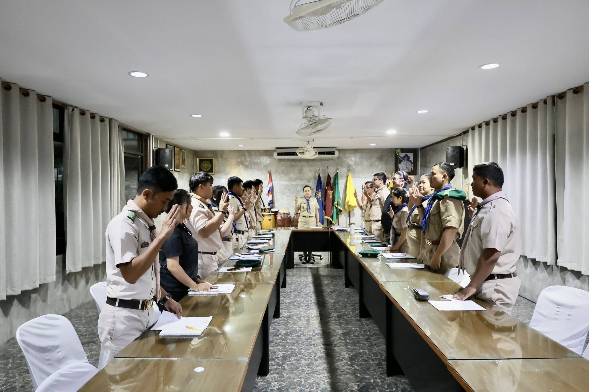 การประชุมเตรียมความพร้อมจัดโครงการเข้าค่ายพักแรมและพิธีเข้าประจำกอง ลูกเสือวิสามัญ ประจำปีการศึกษา 2568 (รุ่นที่1)