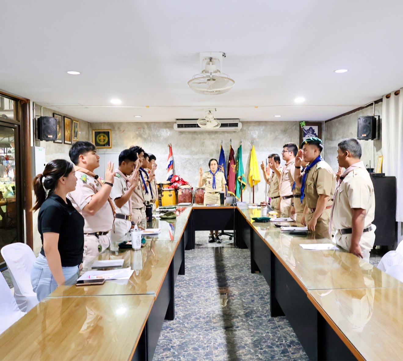 การประชุมเตรียมความพร้อมจัดโครงการเข้าค่ายพักแรมและพิธีเข้าประจำกอง ลูกเสือวิสามัญ ประจำปีการศึกษา 2568 (รุ่นที่1)